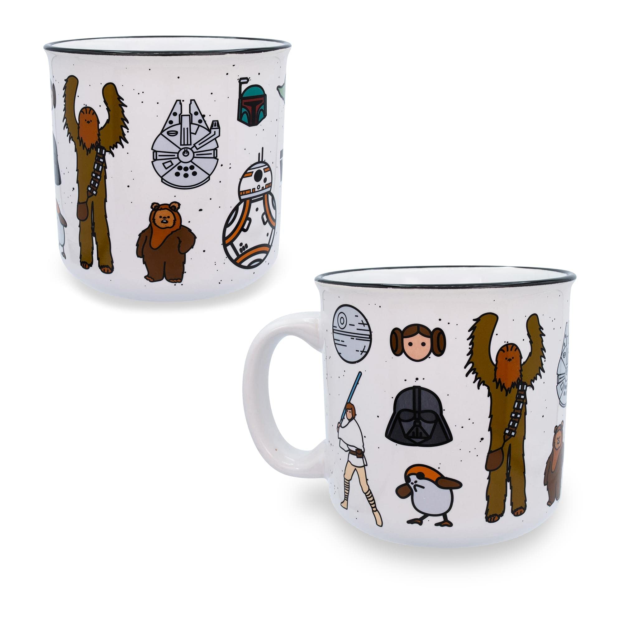 Silver Buffalo con Leia emoji, taza divertida para momentos de descanso