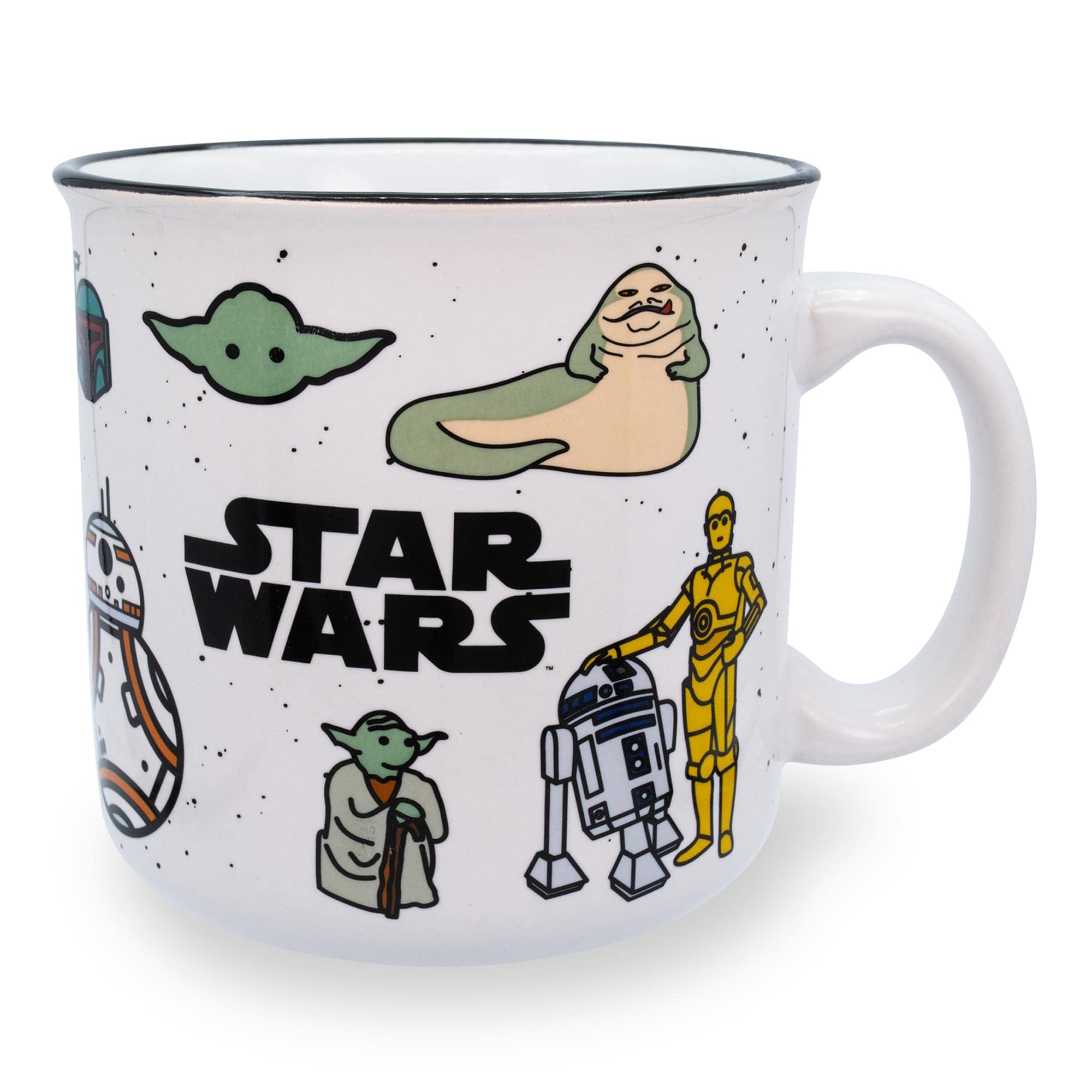 Taza camper de Silver Buffalo con Luke y Chewie para empezar el día