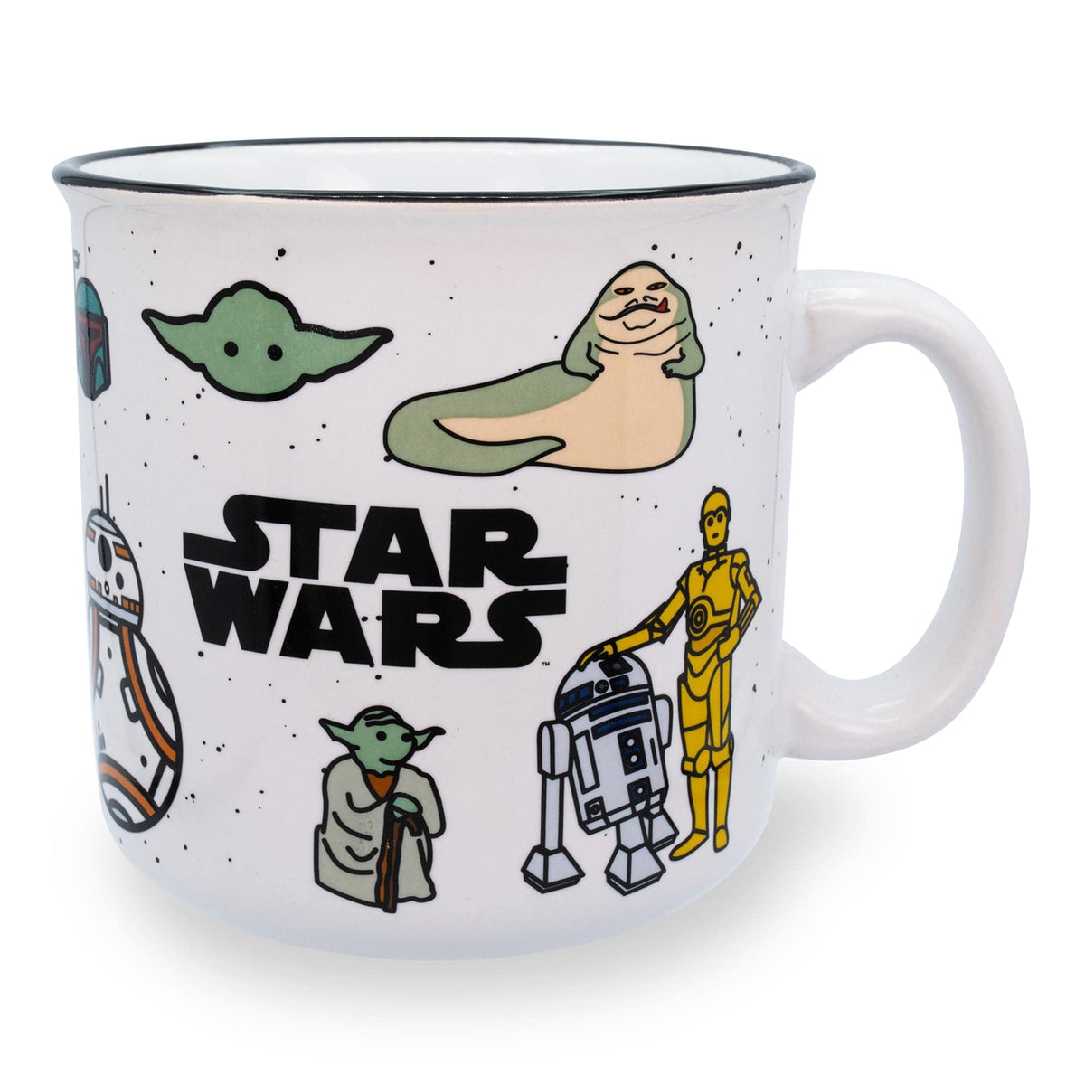Taza camper de Silver Buffalo con Luke y Chewie para empezar el día