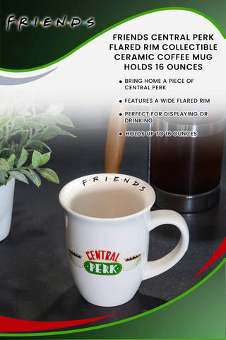 Acabado brillante de la taza Central Perk de Silver Buffalo, llamativa
