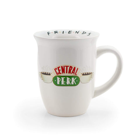 Taza Silver Buffalo Central Perk con logo, ideal para café matutino y colección oficial