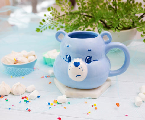 Taza cerámica azul Silver Buffalo de 20 onzas para cacao o té.