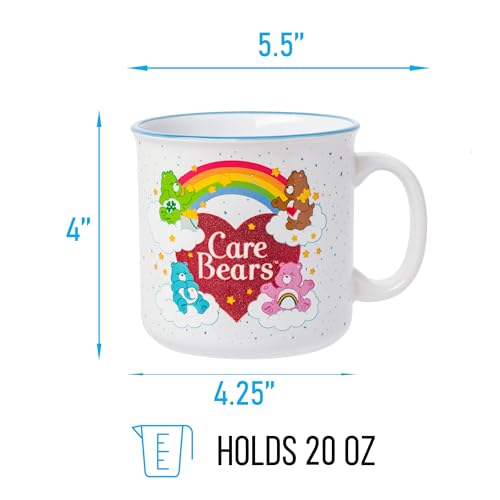 Taza camper de 20 onzas Silver Buffalo, ceramica duradera, para cacao nocturno.