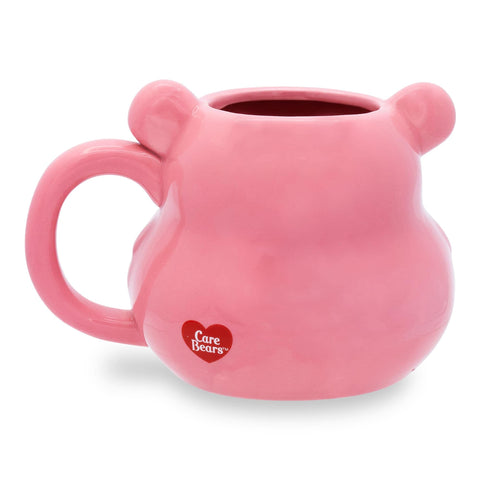 Cabeza Cheer Bear esculpida en taza 3D de Silver Buffalo, estilo único.