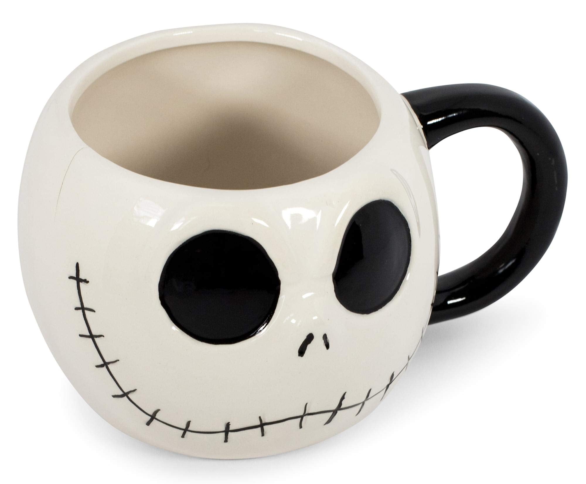 Silver Buffalo taza cerámica grande, diseño espeluznante para mesas decorativas