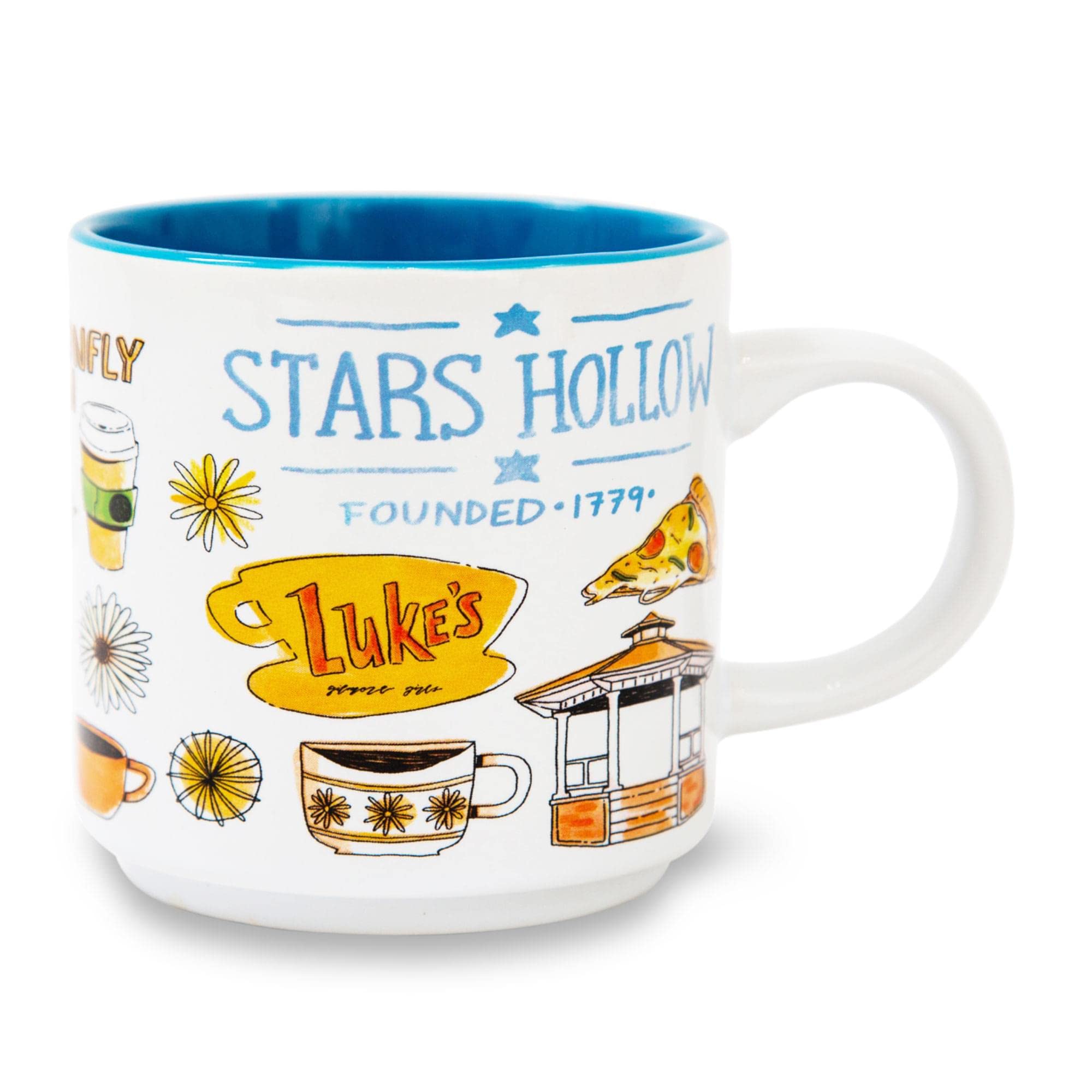 Silver Buffalo taza Dragonfly Inn con ilustraciones, perfecta para reuniones