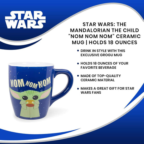 Taza de colección Silver Buffalo Niño Nom con detalle frontal
