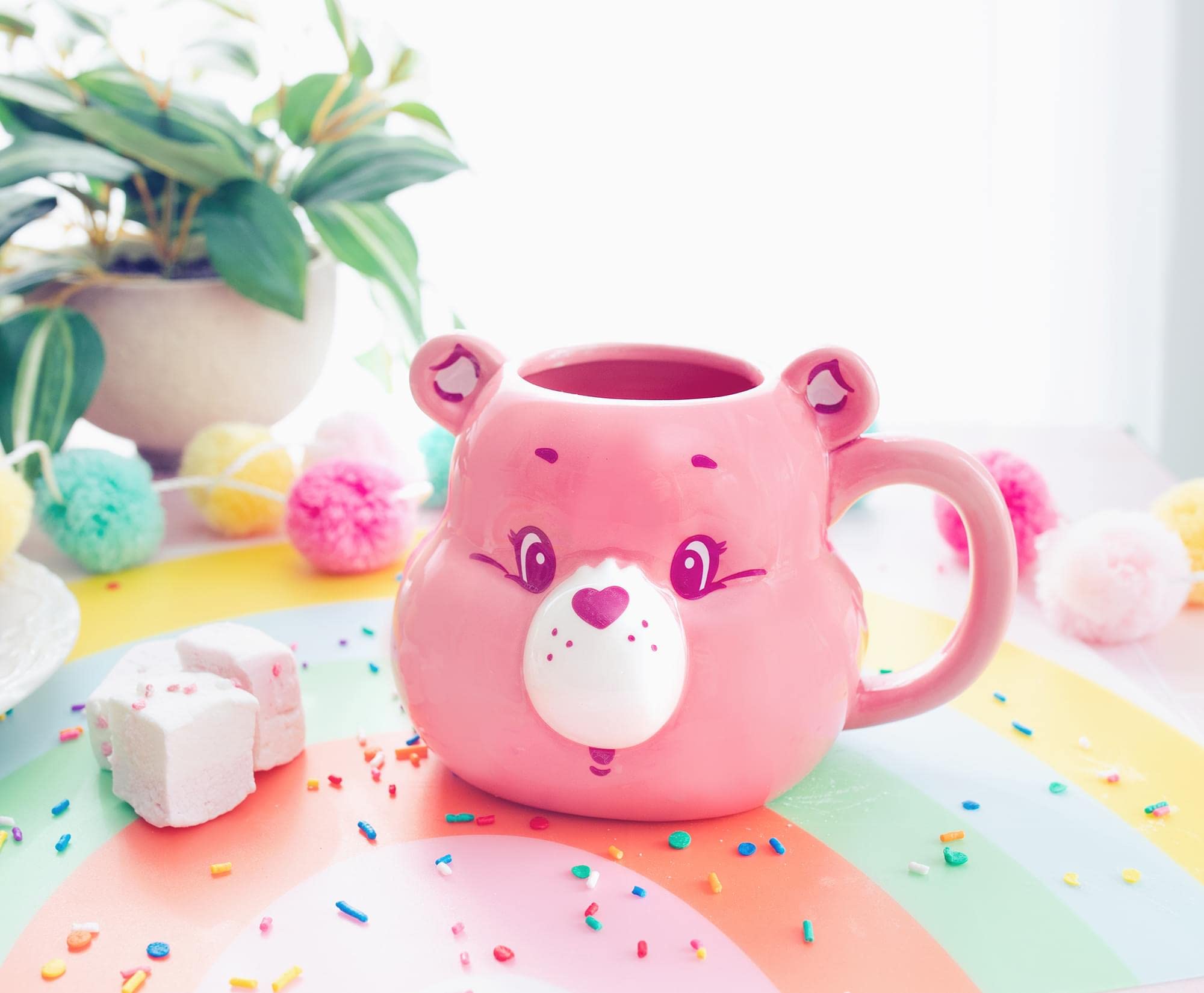 Taza Silver Buffalo Cheer Bear para cacao, té o café.