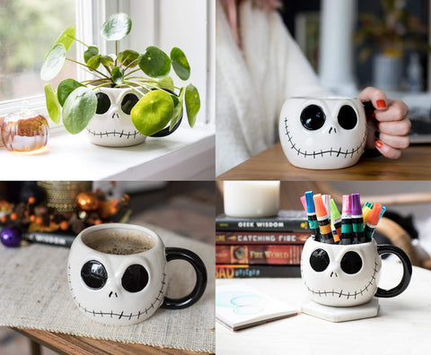 Detalle de relieve Jack Skellington en cerámica de Silver Buffalo