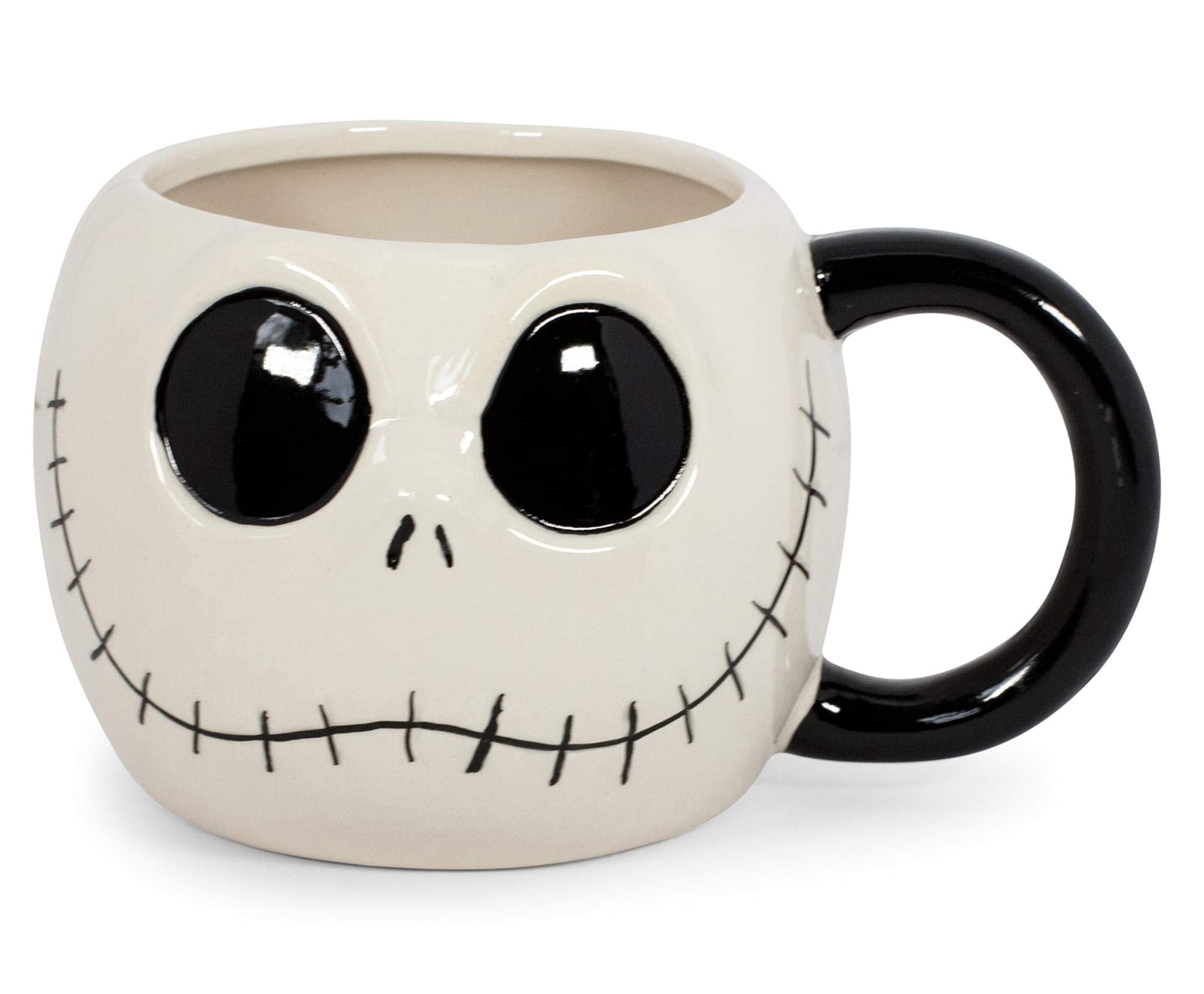 Taza Silver Buffalo Jack Skellington 20 onzas, rostro escultado para temática de Halloween