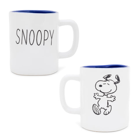 Taza de cerámica Silver Buffalo Snoopy, perfecta para té vespertino