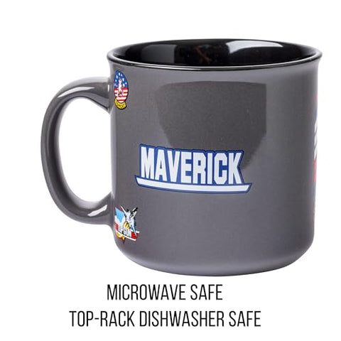 Silver Buffalo Top Gun Maverick: taza de 20 onzas para café, té y bebidas frías.