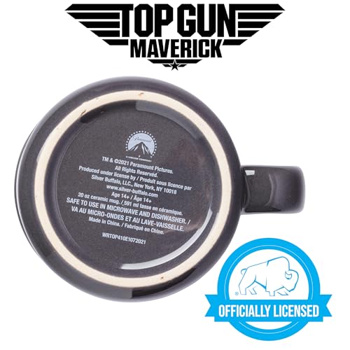 Silver Buffalo Top Gun Maverick: acabado cerámico duradero, apto para microondas y lavavajillas.