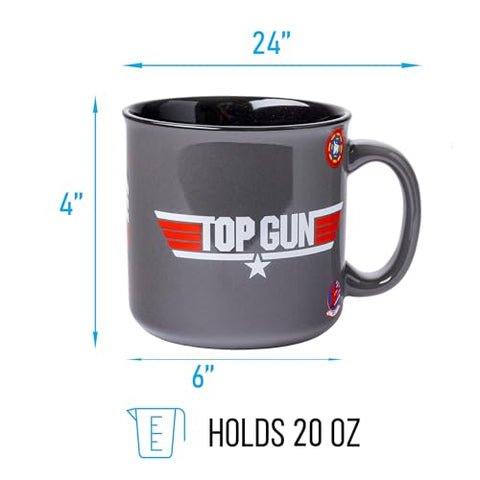 Silver Buffalo Top Gun Maverick: vista trasera con logo Maverick, ideal para coleccionistas.