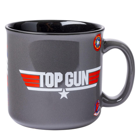 Silver Buffalo Top Gun Maverick: vista frontal con logotipo icónico para amantes del café.