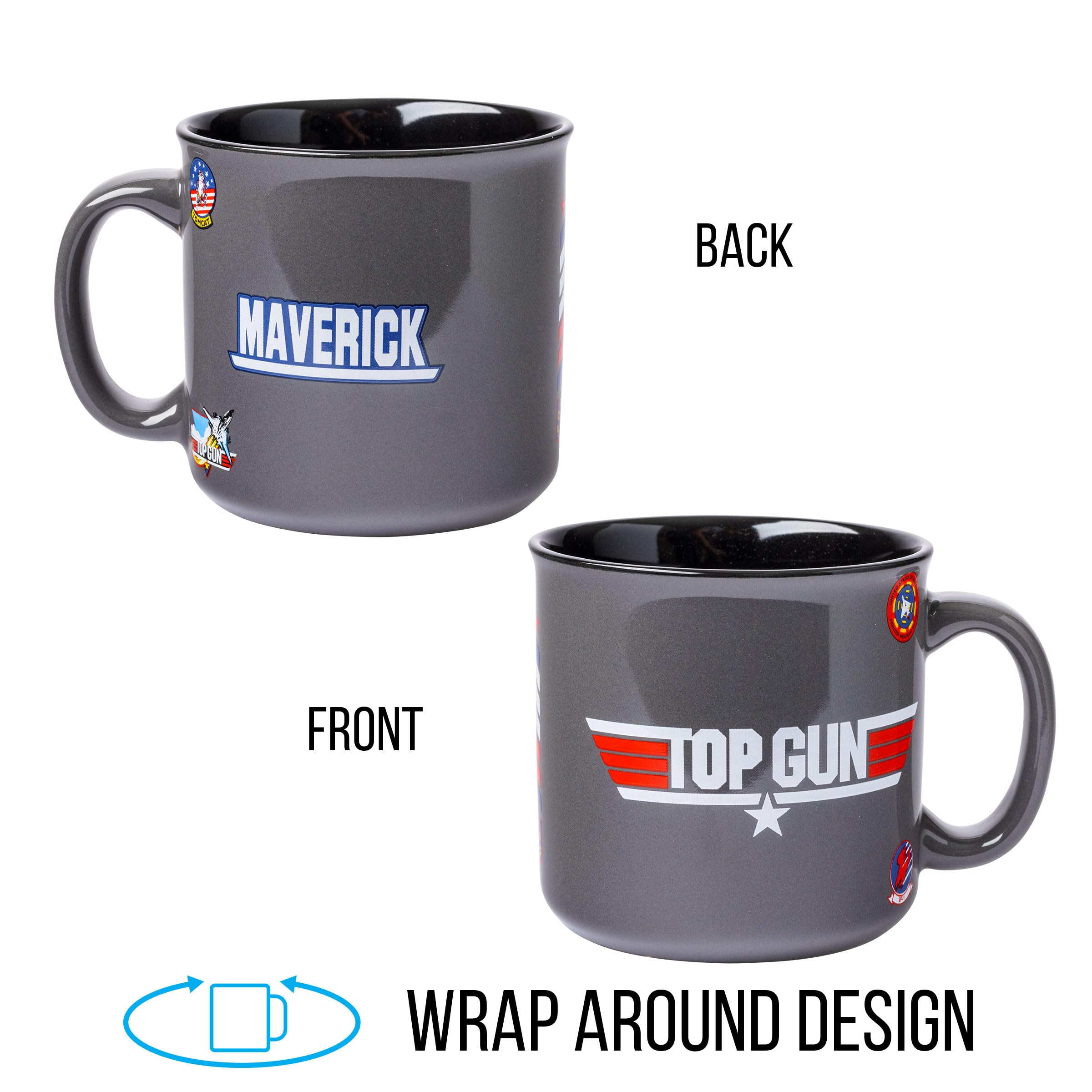 Silver Buffalo Top Gun Maverick: apta para lavavajillas, ideal para uso diario.