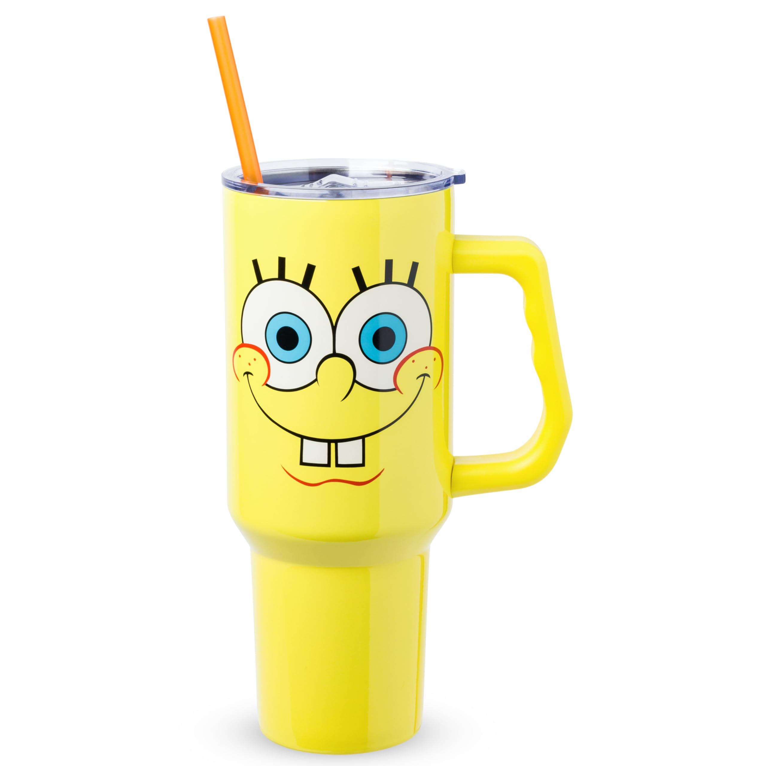 Vaso Silver Buffalo con Bob Esponja, doble pared, ideal para viajes