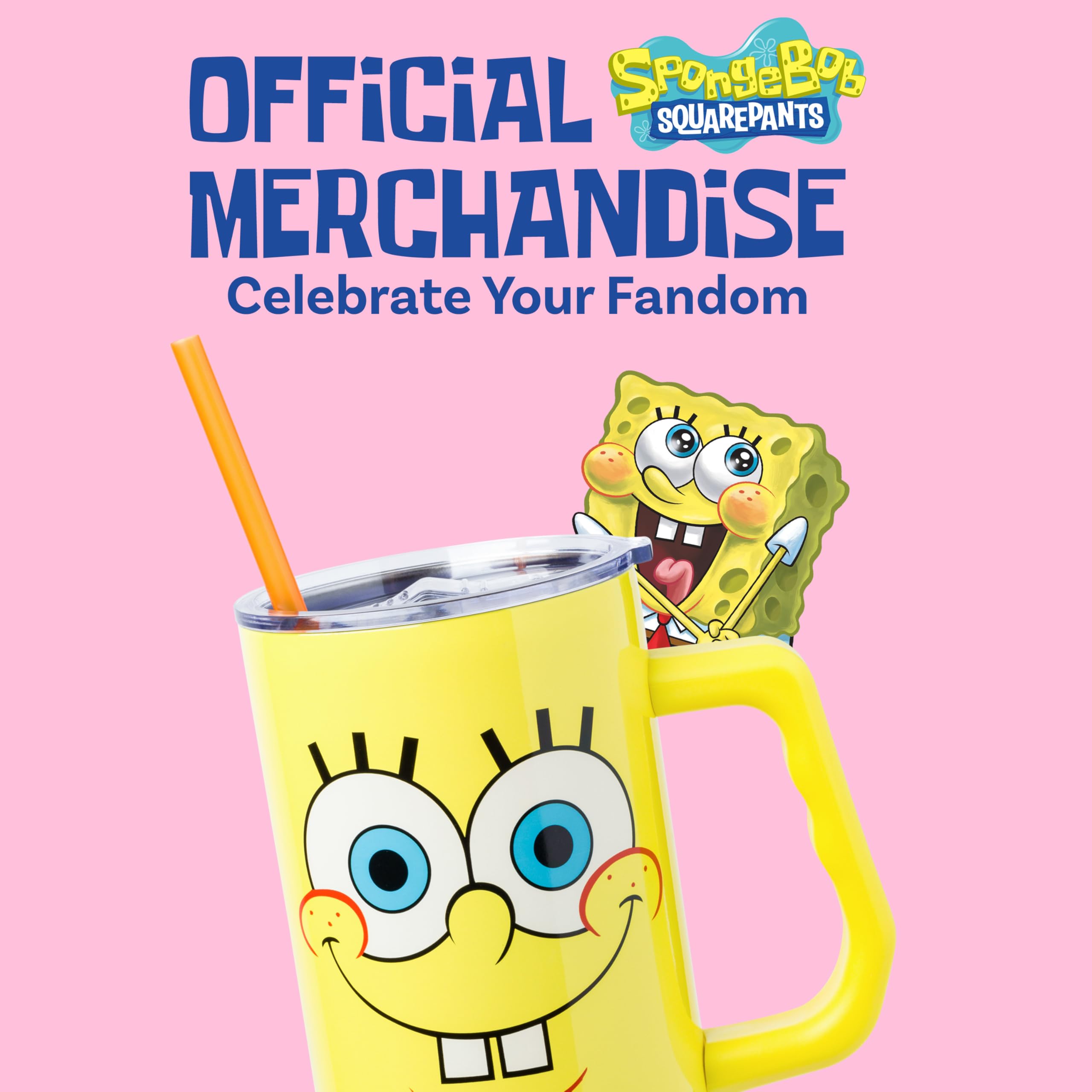 Vaso Silver Buffalo diseño amarillo Bob Esponja