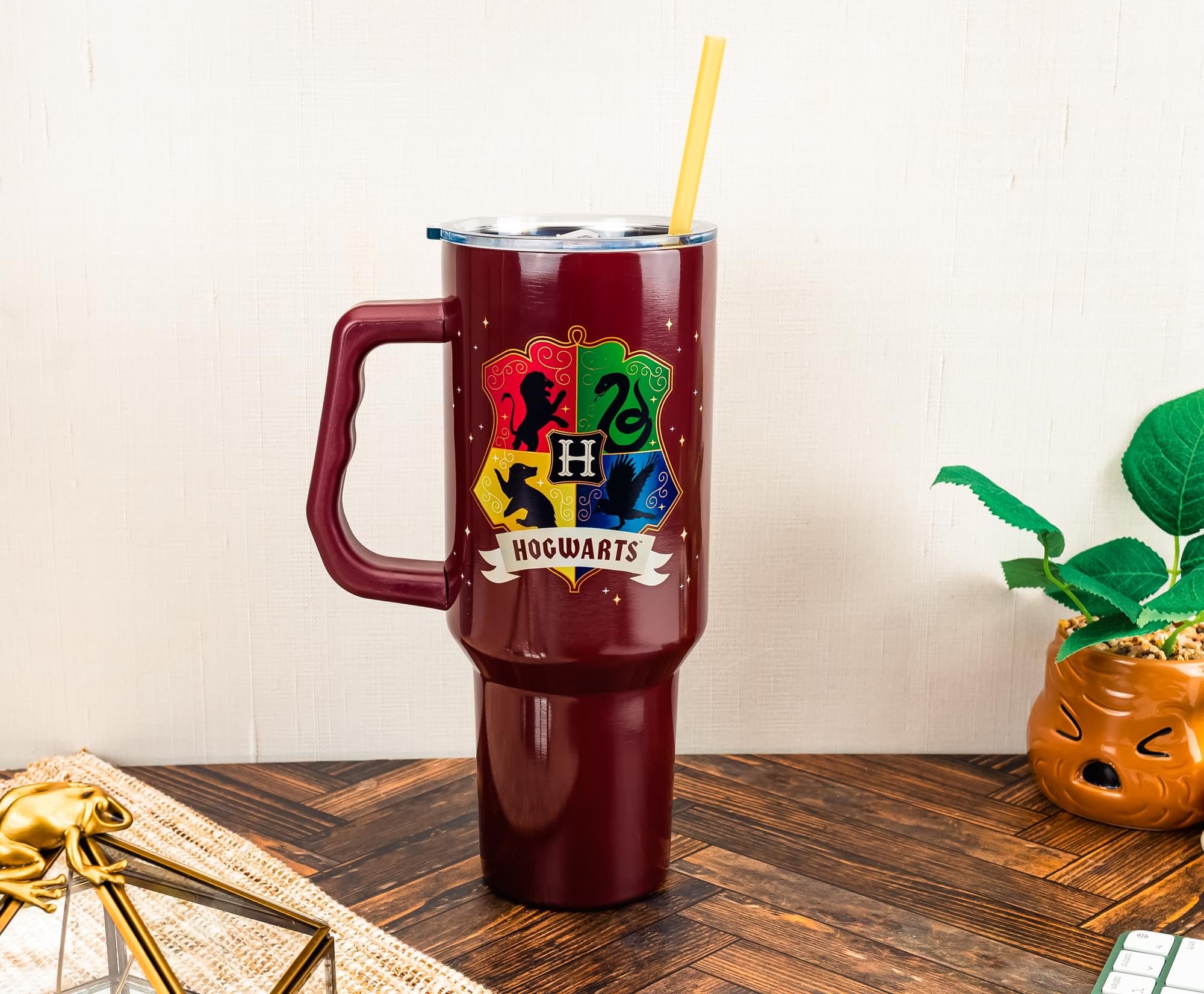 Silver Buffalo vaso térmico con tapa rosca para seguridad y derrames