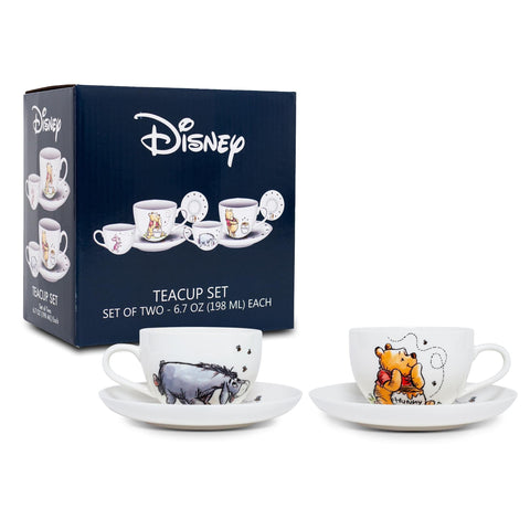 Silver Buffalo Winnie the Pooh: platillos con pot de miel y abejas, elegante presentación.