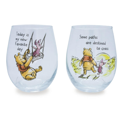 Vaso teardrop Silver Buffalo Winnie Pooh de 20 oz para mimosas.