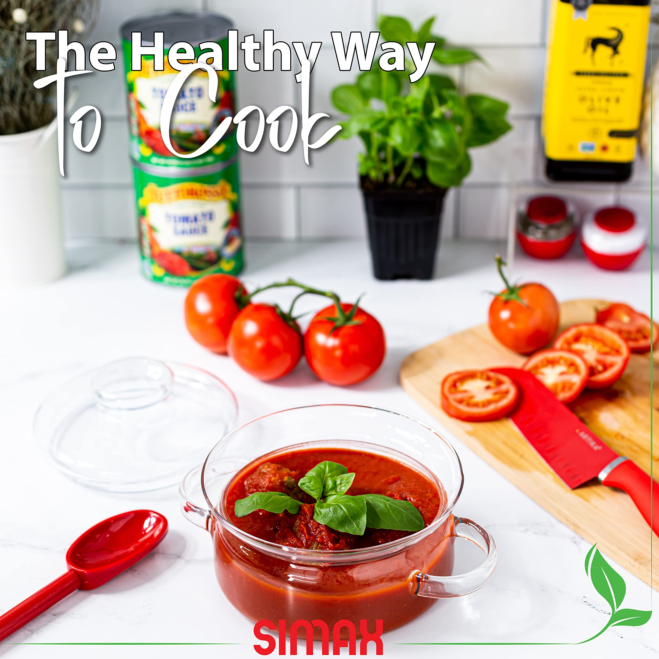 SIMAX olla apta para horno, microondas y lavavajillas para mayor comodidad