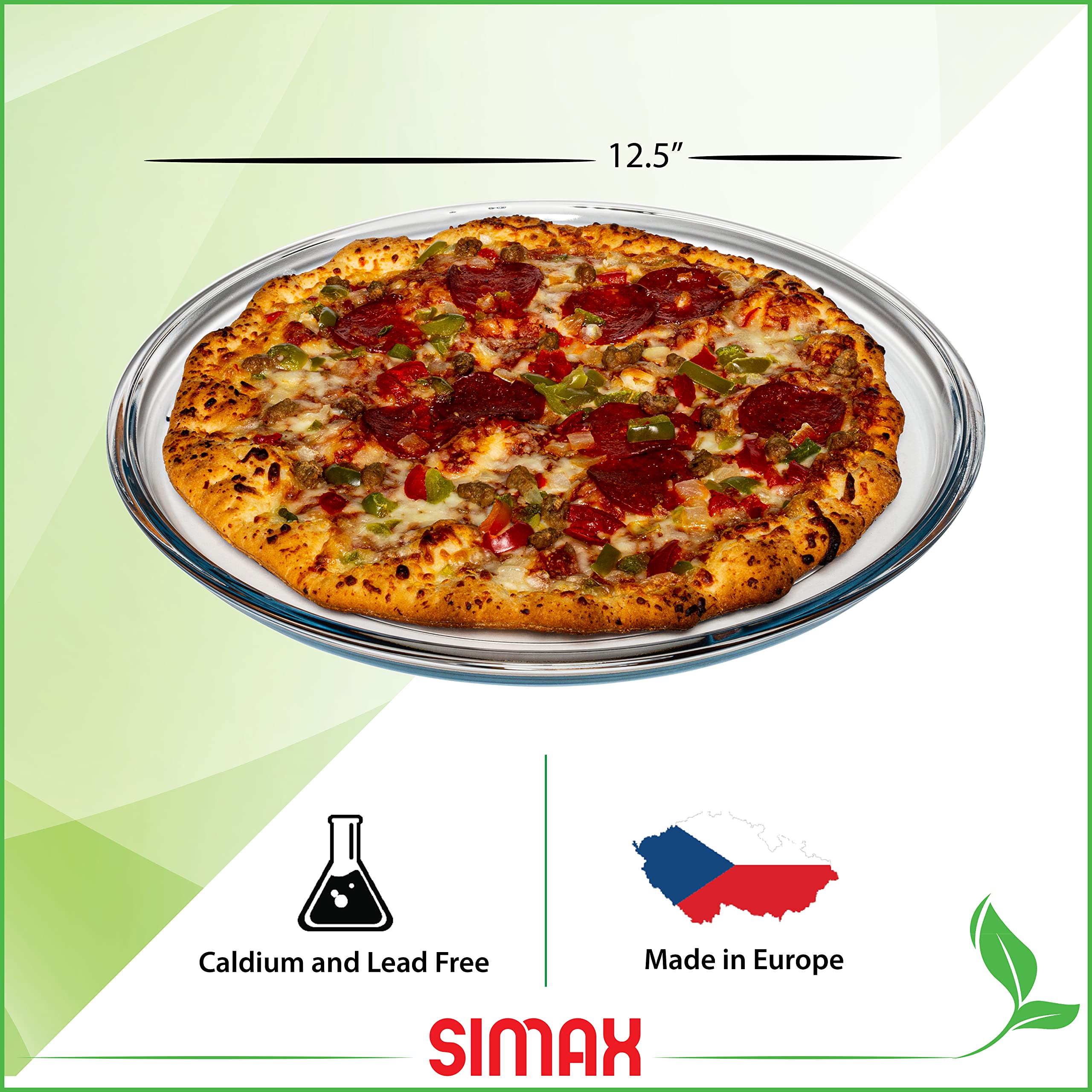 SIMAX diseño europeo de la bandeja para hornear segura y duradera
