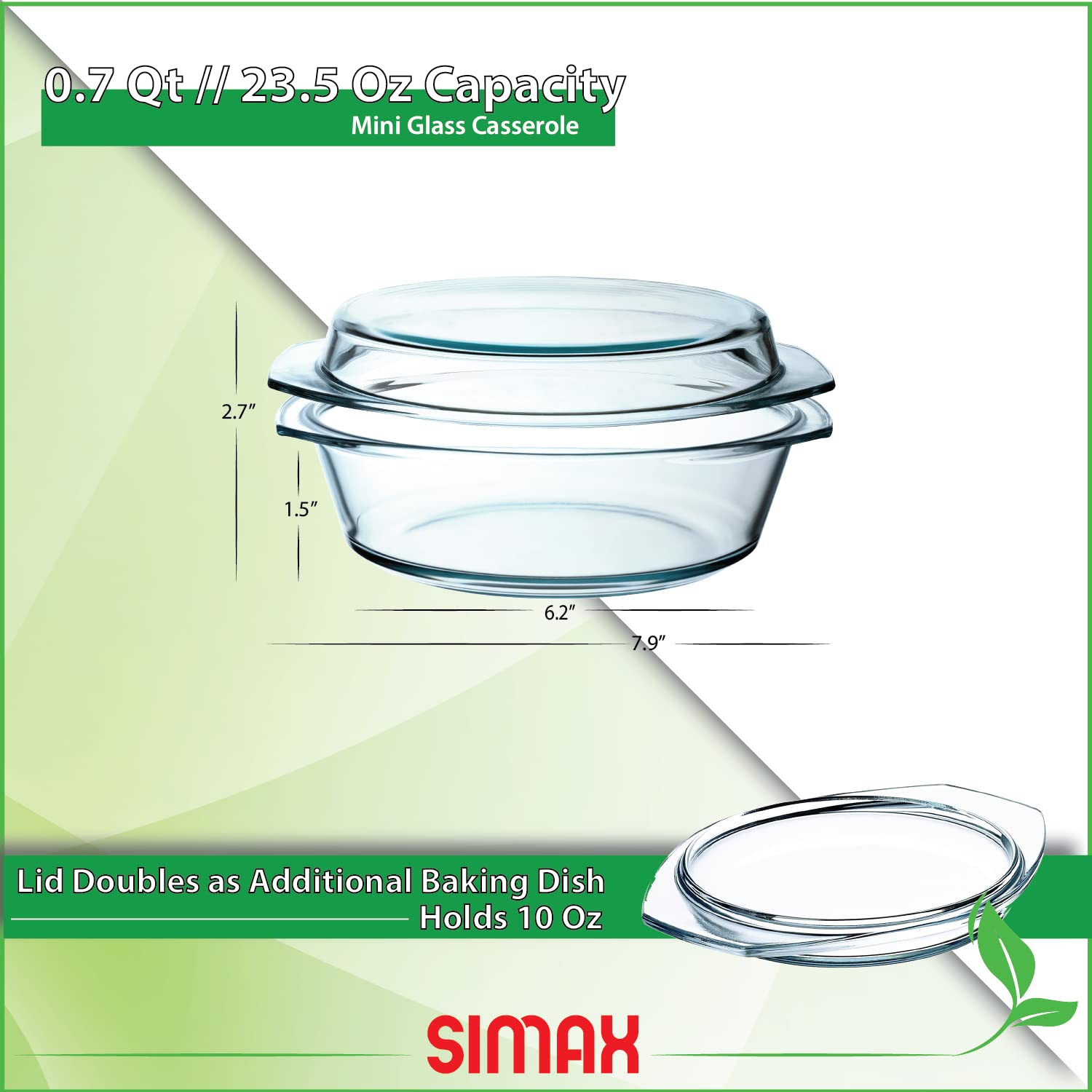 SIMAX cazuela apilable para almacenamiento eficiente en la nevera.