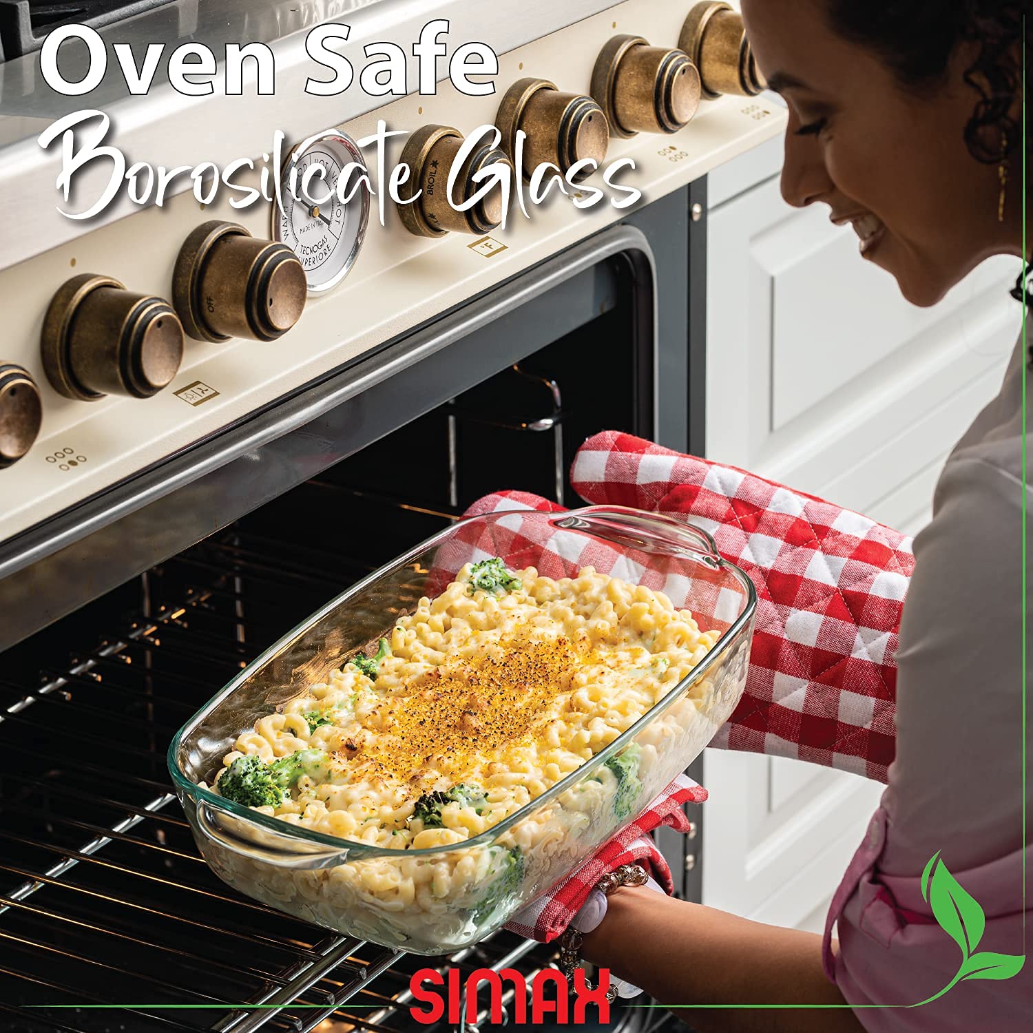 SIMAX apta para horno y lavavajillas, limpieza rápida