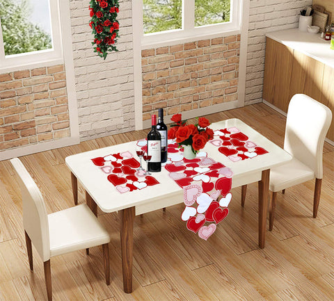 Simhomsen bordado de tres colores de corazones, toque romántico para ocasiones especiales