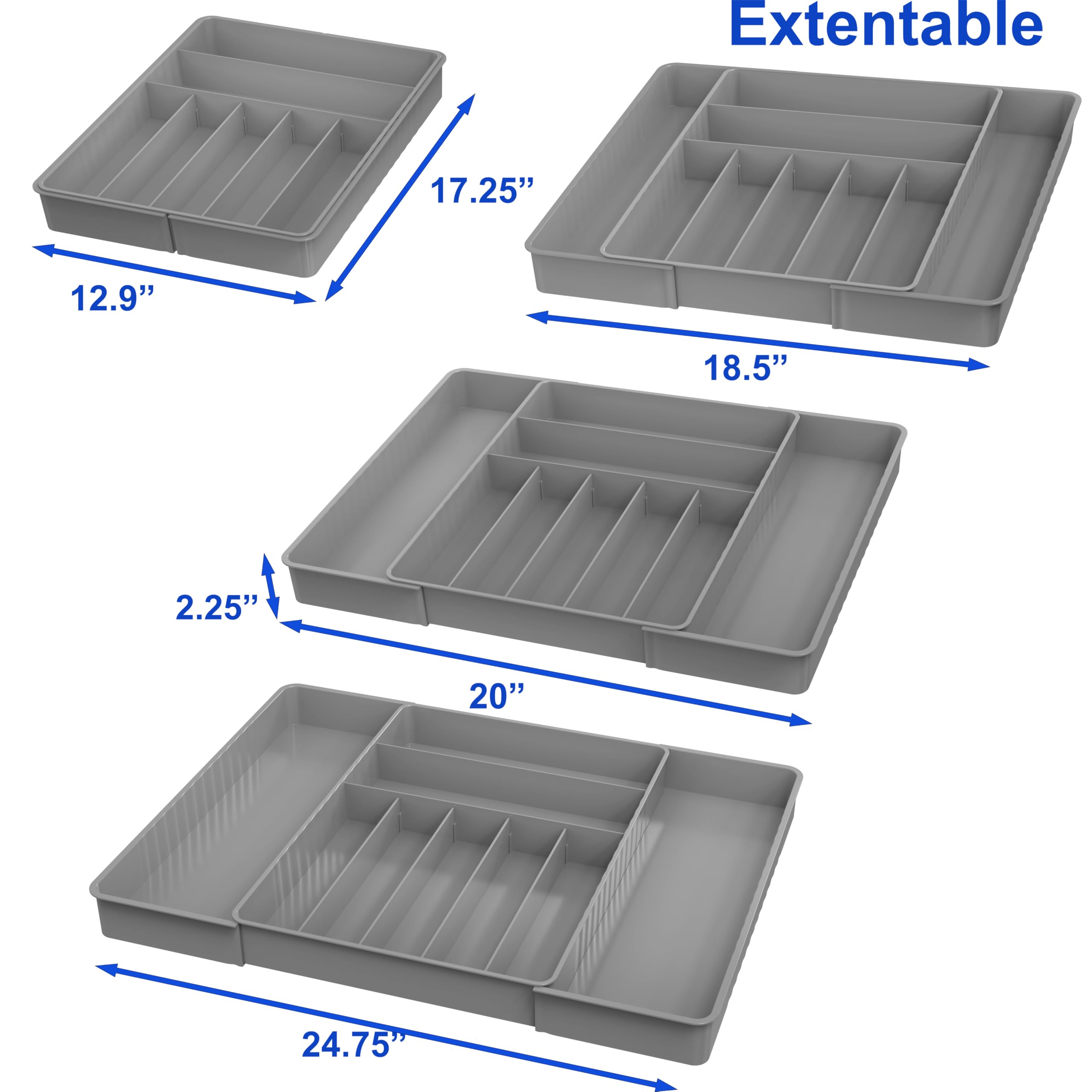Simple Houseware con 9 compartimentos para mantener utensilios ordenados y fáciles de localizar.
