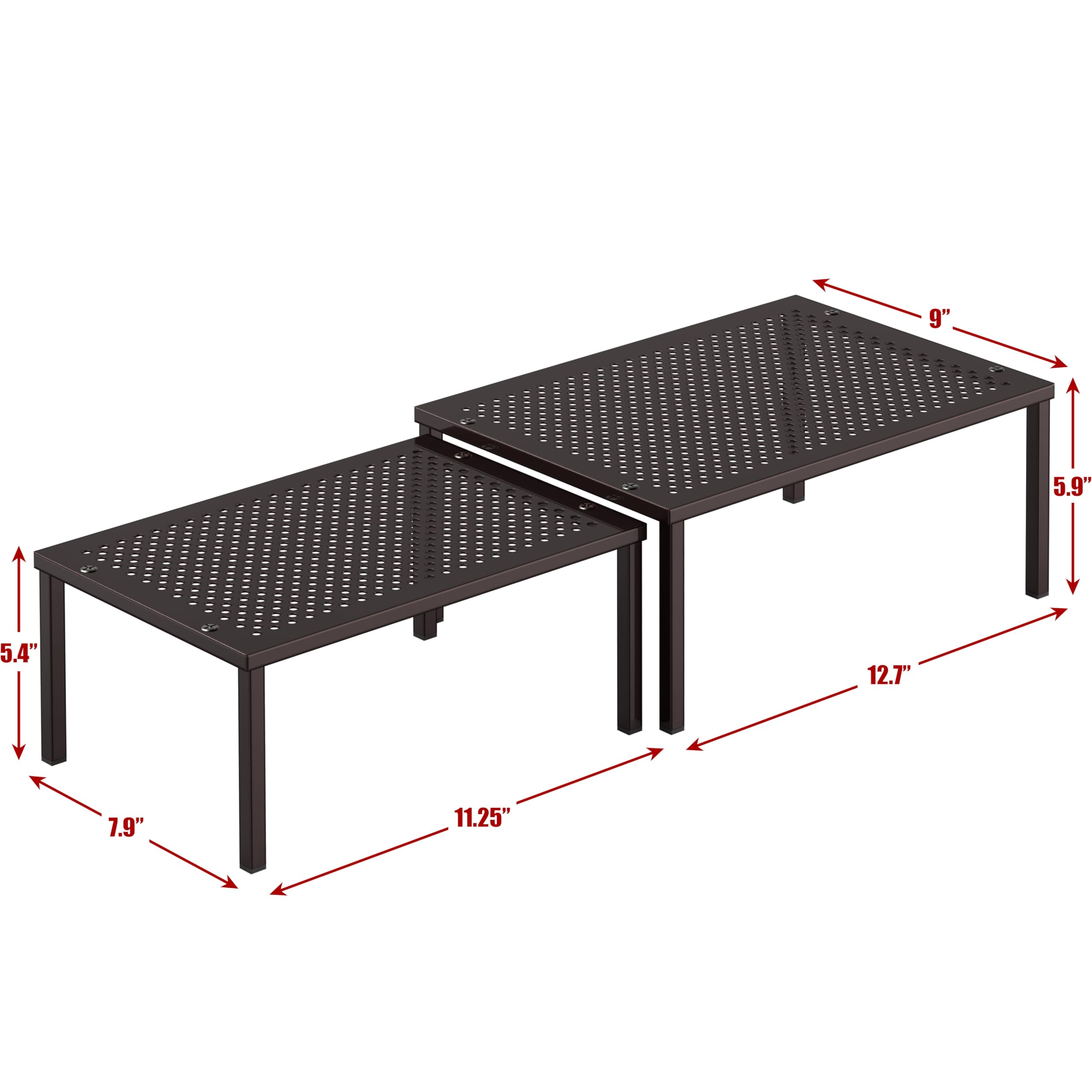 Simple Houseware acero perforado bronce, soporte estable para frascos y latas.