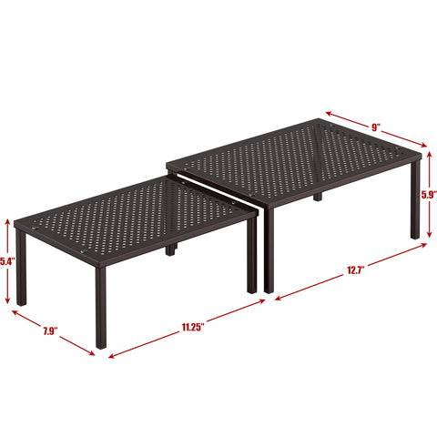 Simple Houseware acero perforado bronce, soporte estable para frascos y latas.
