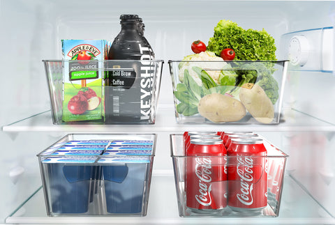 Simple Houseware: contenedor con asas recortadas, fácil de sacar bebidas y yogur.