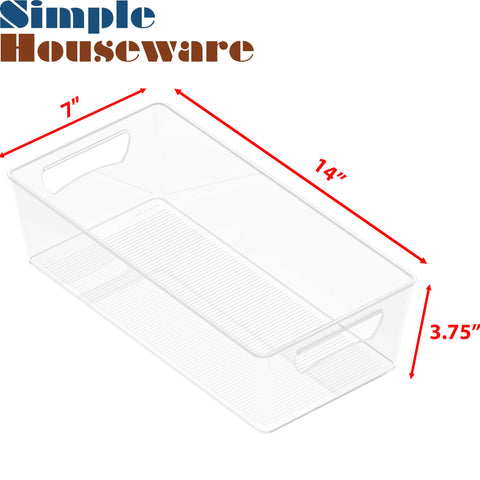 Simple Houseware: vista frontal del contenedor para despensa, ideal para identificar productos al instante.