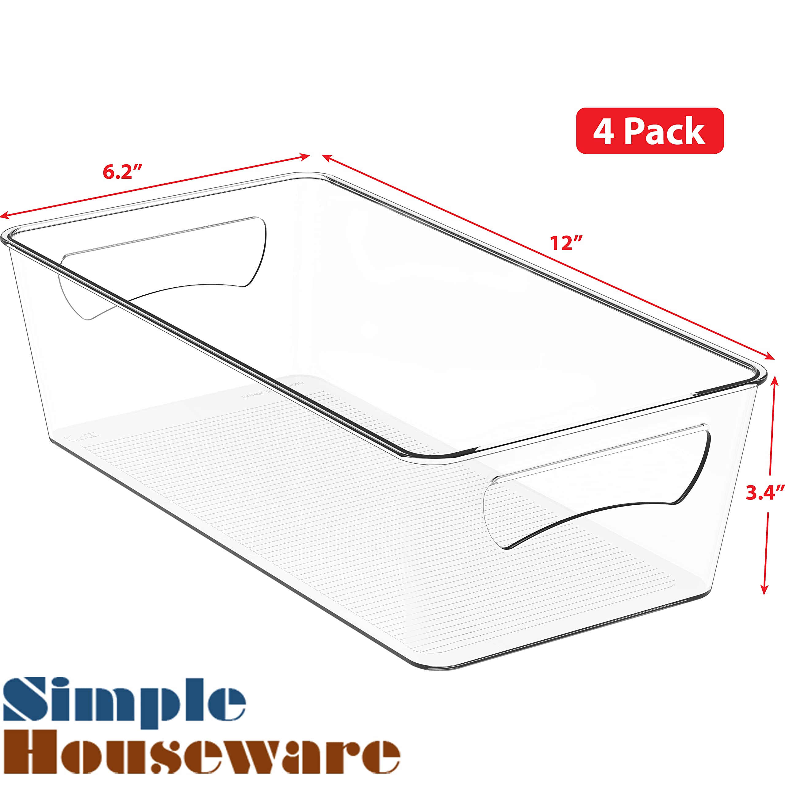 Simple Houseware cajas transparentes para congelador: organización sin desorden de condimentos y snacks.