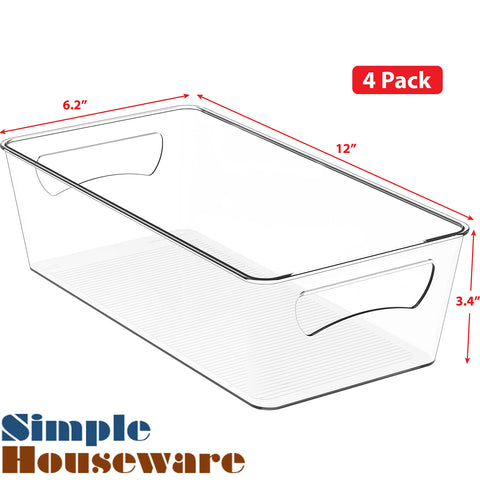 Simple Houseware cajas transparentes para congelador: organización sin desorden de condimentos y snacks.