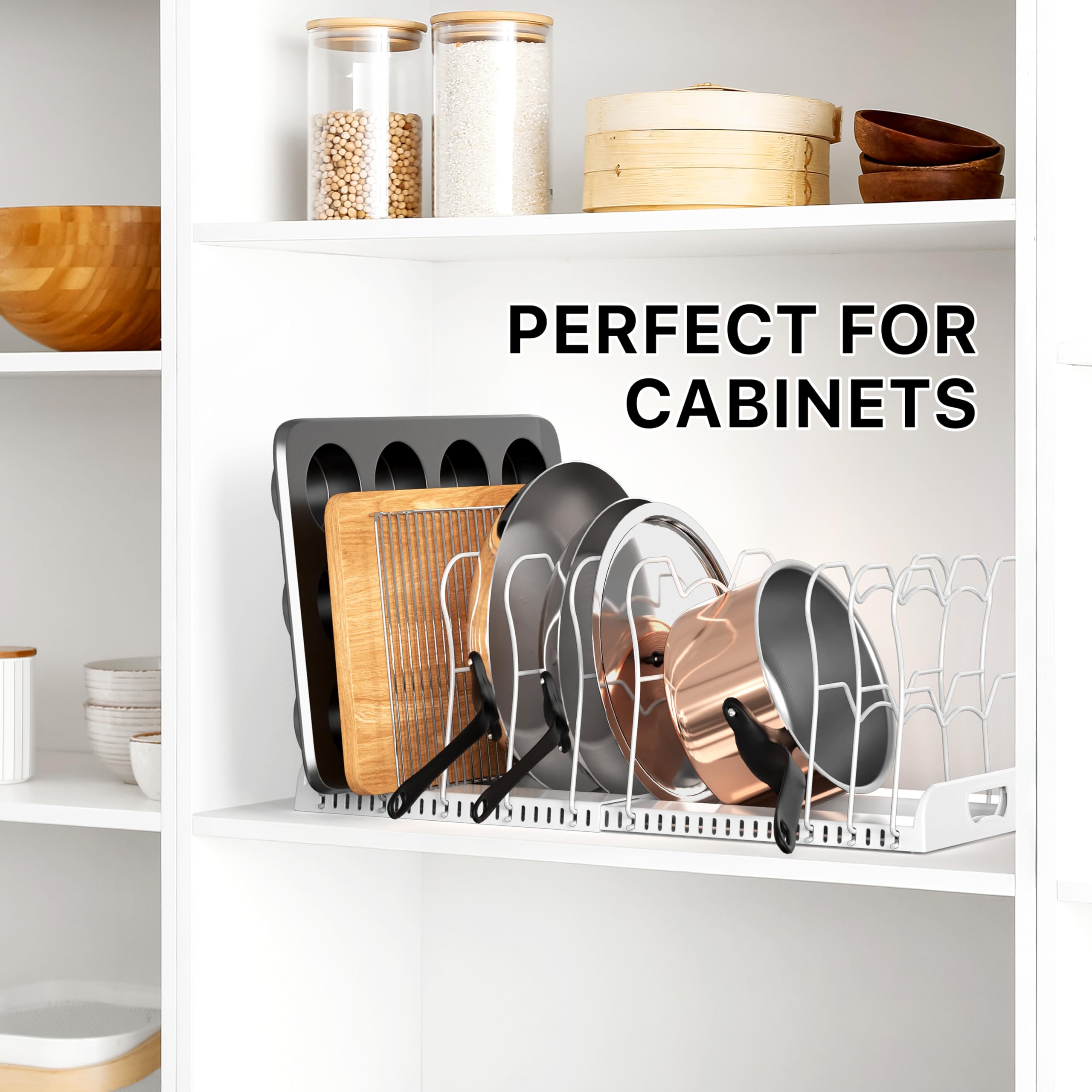Simple Houseware Dimensiones 9.5 x 12-22 pulgadas optimizan almacenamiento.
