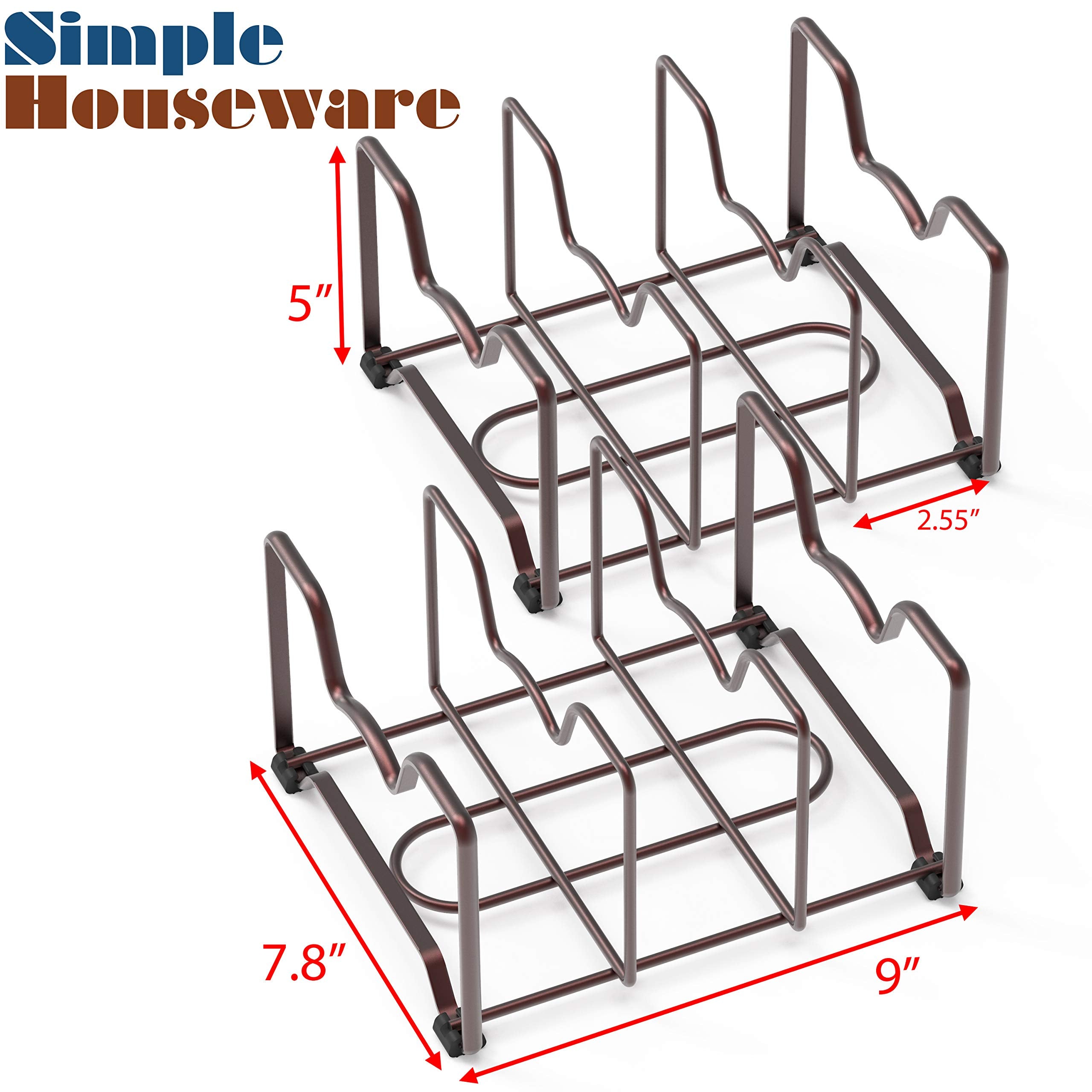 Simple Houseware estante de 3 compartimentos bronce optimiza cocinas