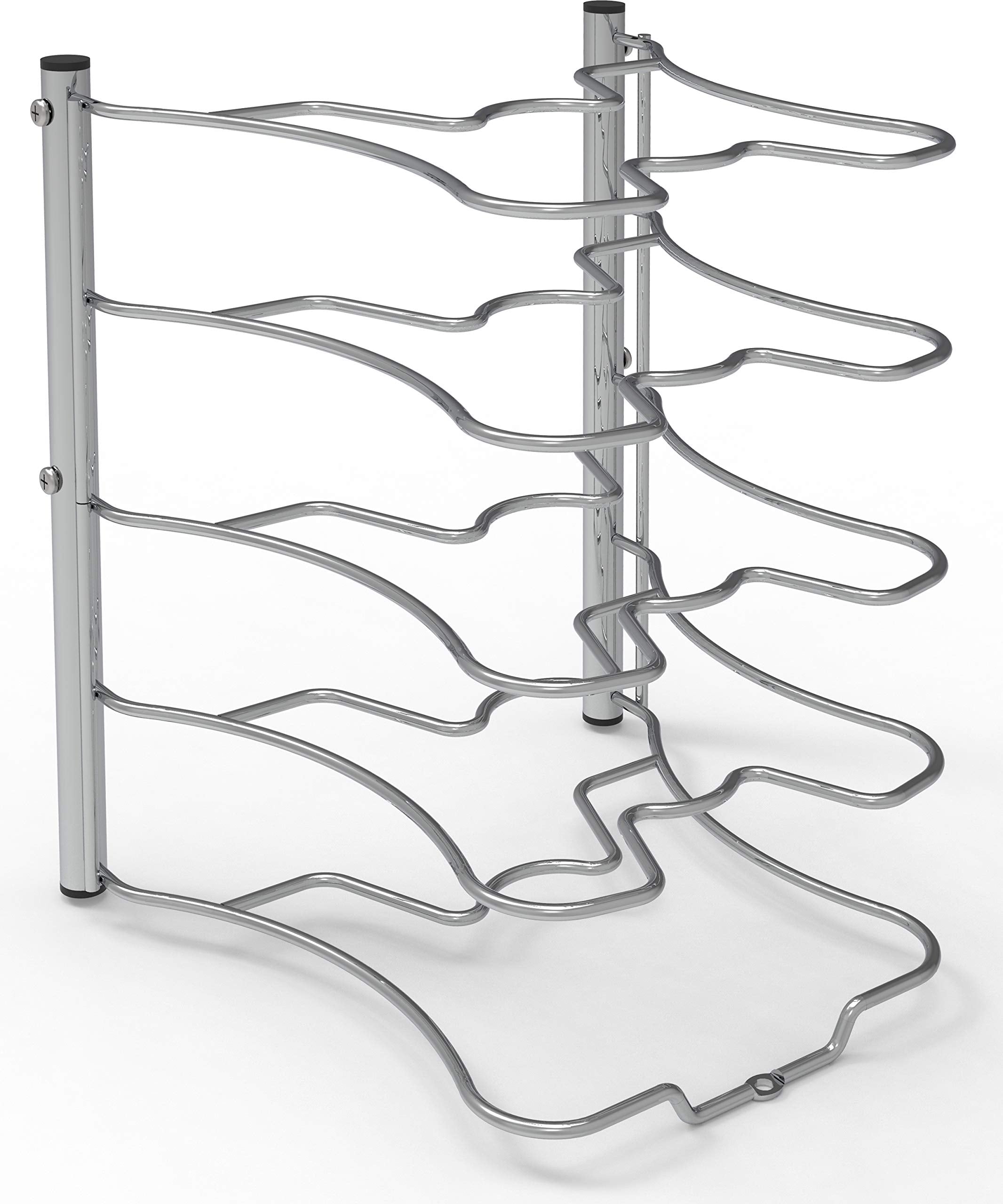 Simple Houseware estante para sartenes cromado, ideal para ordenar la cocina