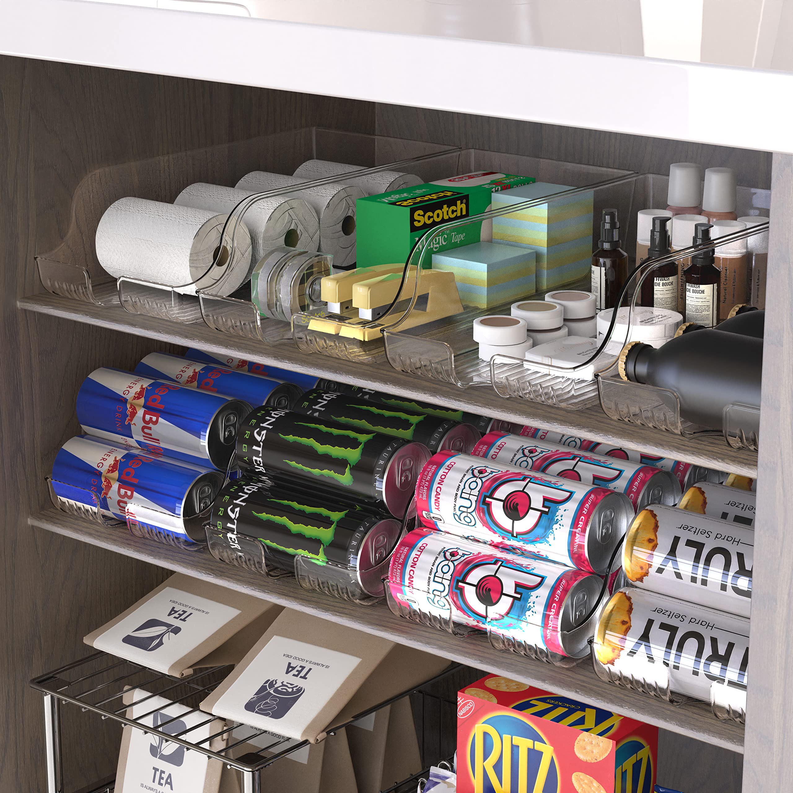 Frente en U Simple Houseware facilita acceso rapido a latas