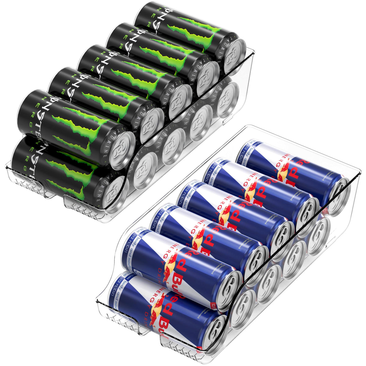 Organizador de latas Simple Houseware alto y transparente para ordenar en nevera