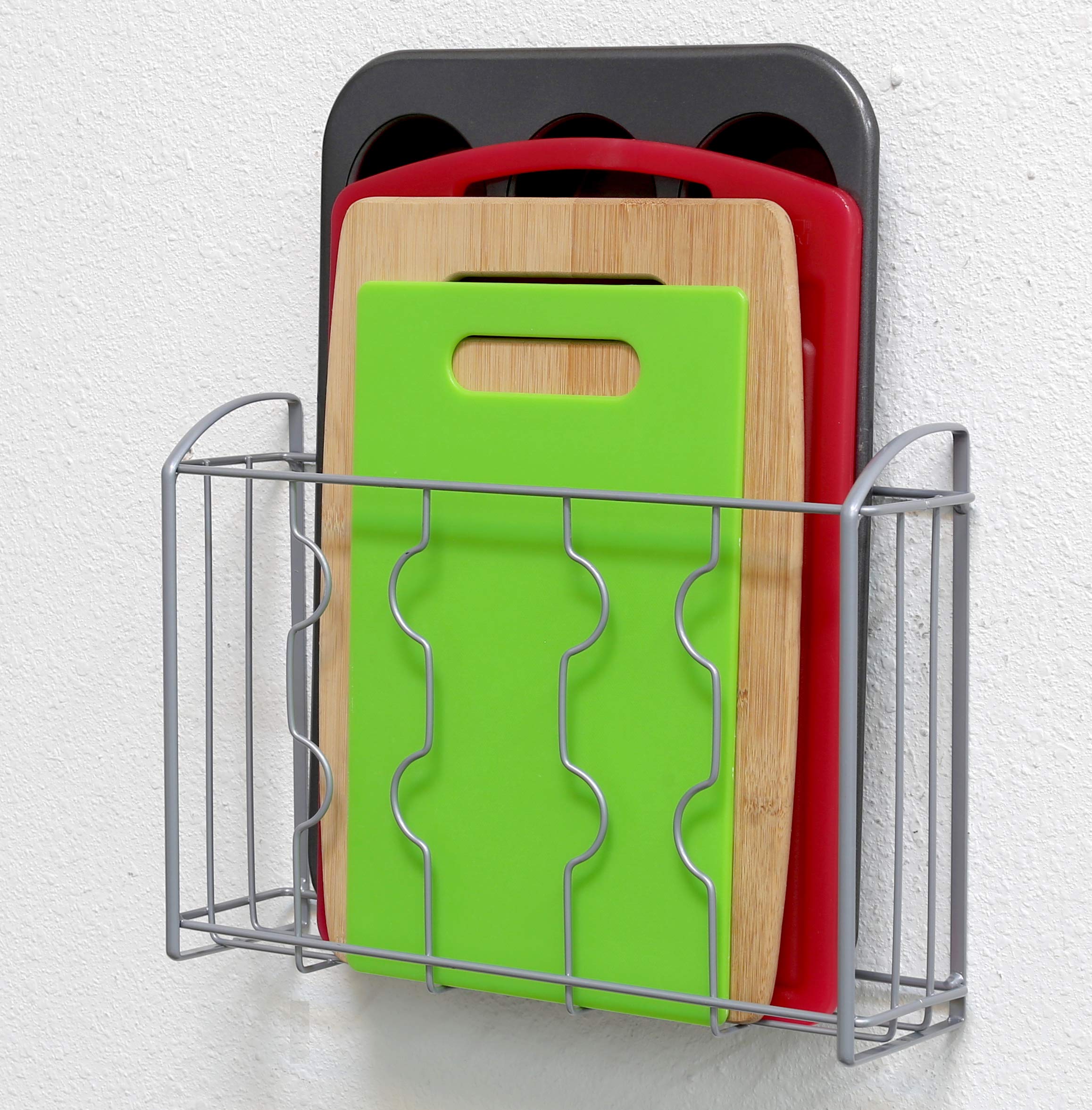 Simple Houseware organizador de puerta: acabado plateado y diseño resistente.