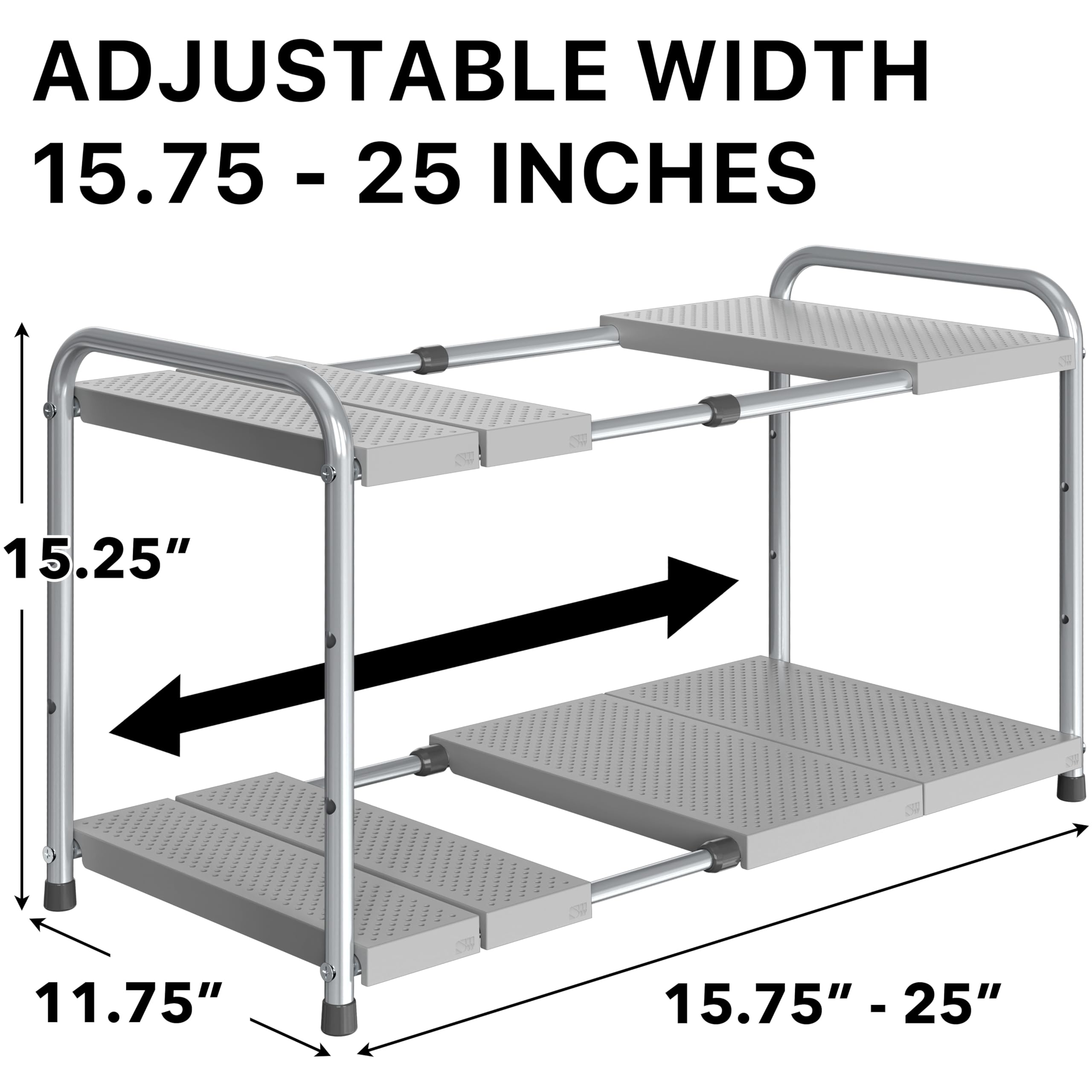 Paneles removibles para estante Simple Houseware, ajuste rápido del espacio.