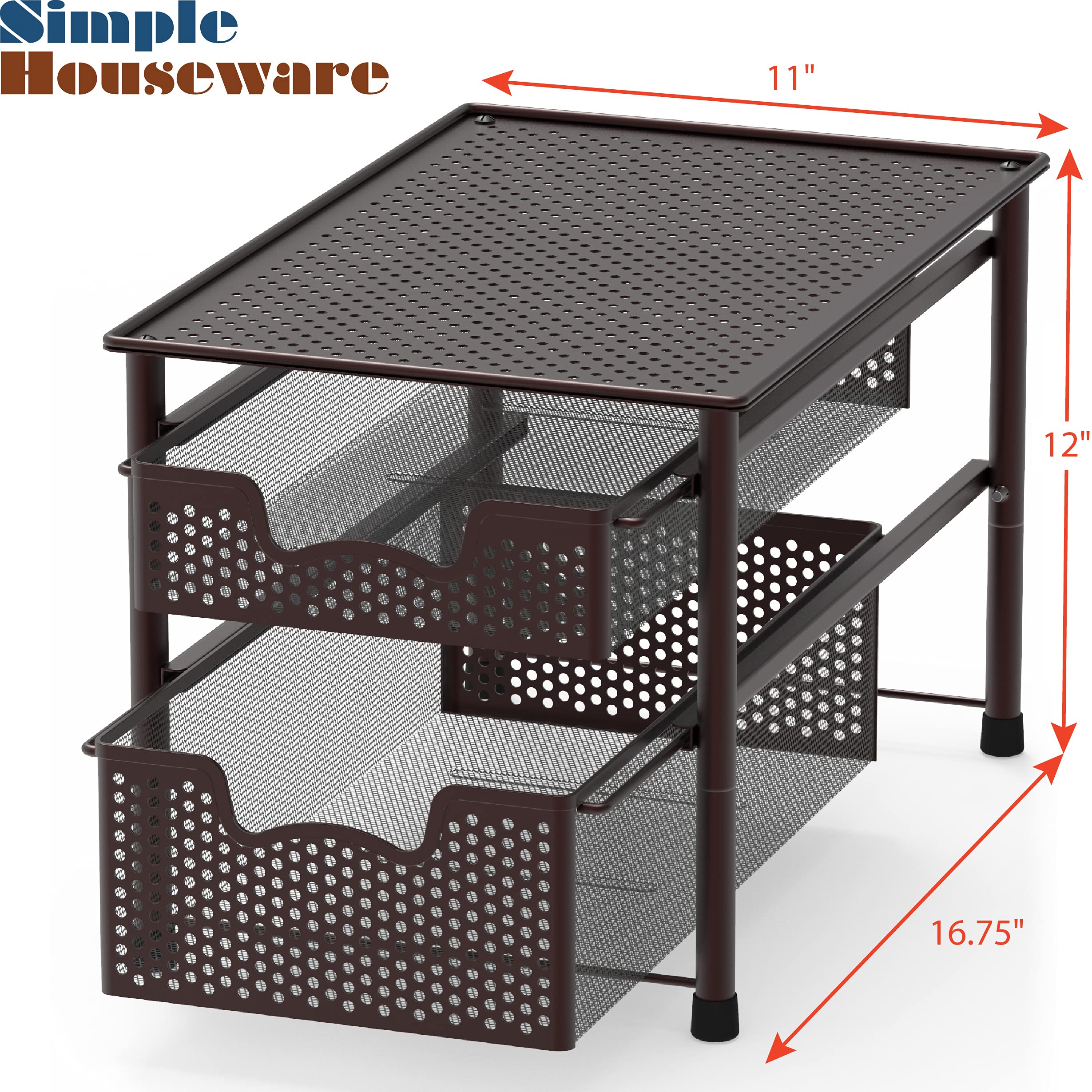 Simple Houseware superficie superior para almacenar herramientas y accesorios.