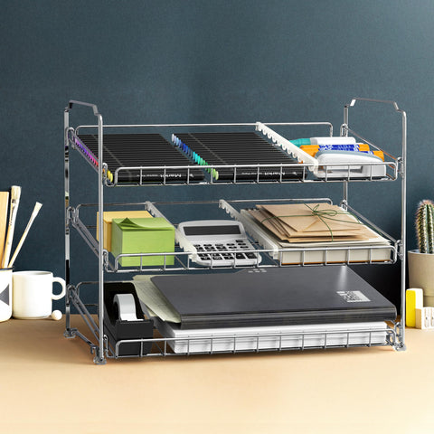 Simple Houseware almacenamiento-compacto cabe en armario o mostrador.