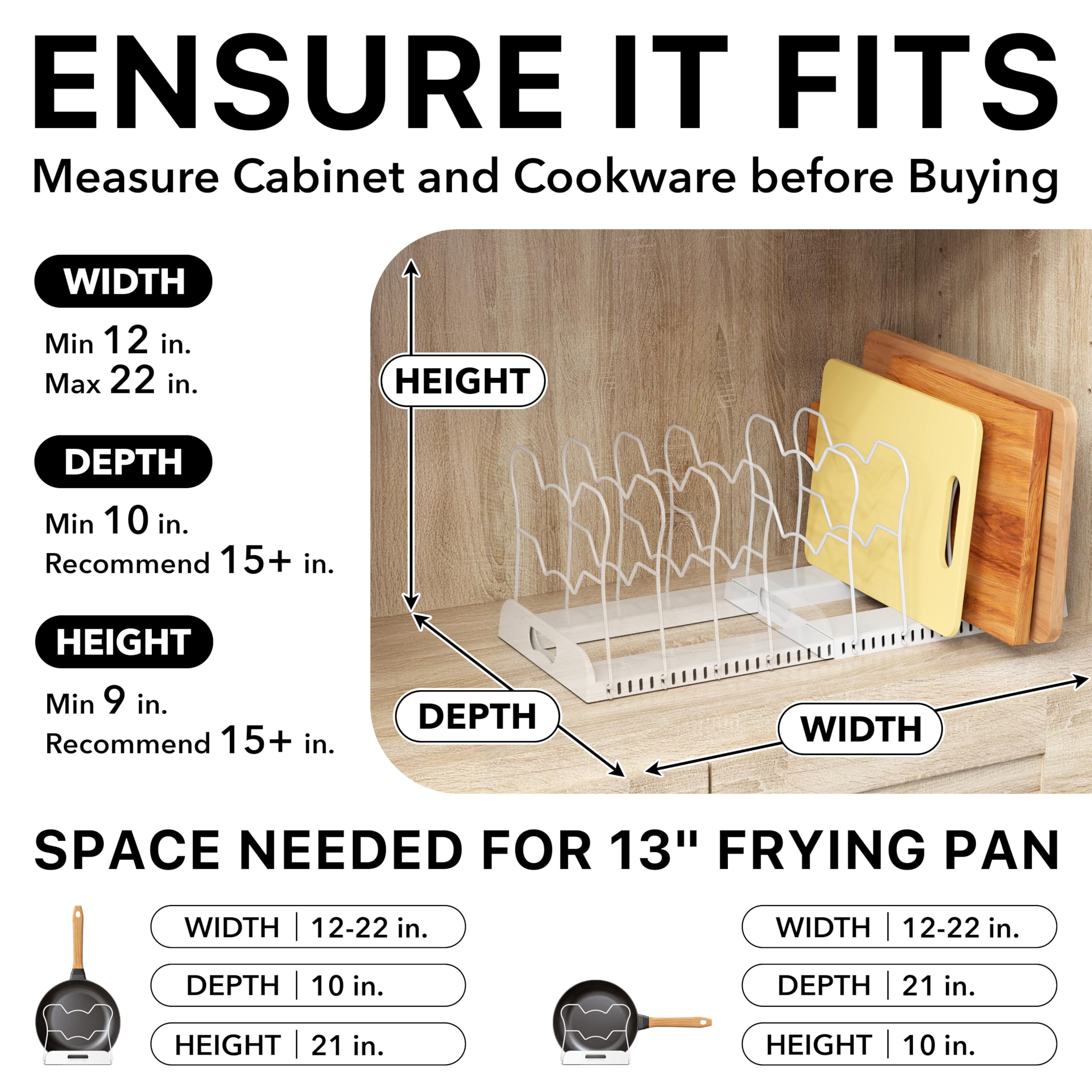 Simple Houseware Uso Multi Espacio Cocina facilita organizar en gabinetes y mostradores.