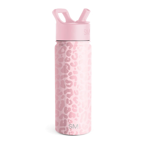 Simple Modern botella Summit frontal blush leopard, diseño atractivo y resistente