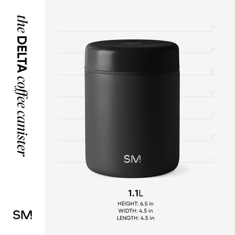 Simple Modern Delta comparación de tamaño muestra capacidad 1.1 L