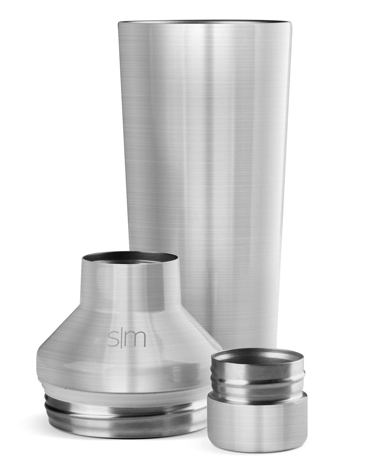 Simple Modern coctelera en uso agitando frío rápido y agarre cómodo